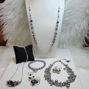 Silver and Blue Jewelry Bundlr
